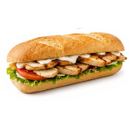 Bocadillo de pechuga al grill